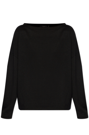 Versace Sweater with logo finished with shimmering crystals